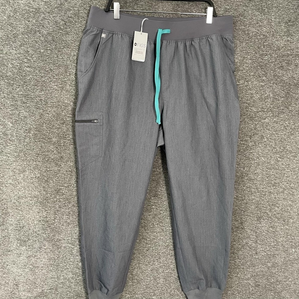 FIGS Pants Womens 3XLT Gray High Waisted Zamora Jogger Scrub Pockets Work